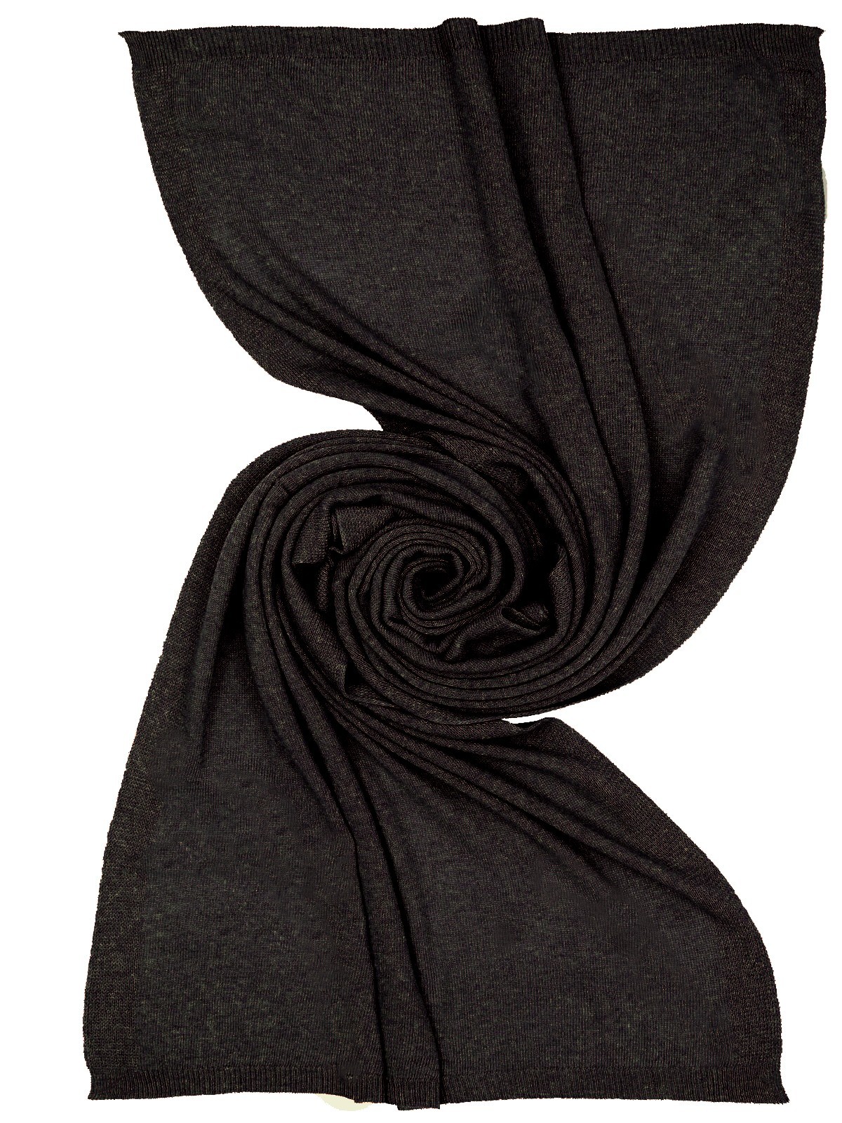 STOLA 10%CASHMERE 33%MERINO S33%VI 24%POLY MADE IN ITALY    - BLACK